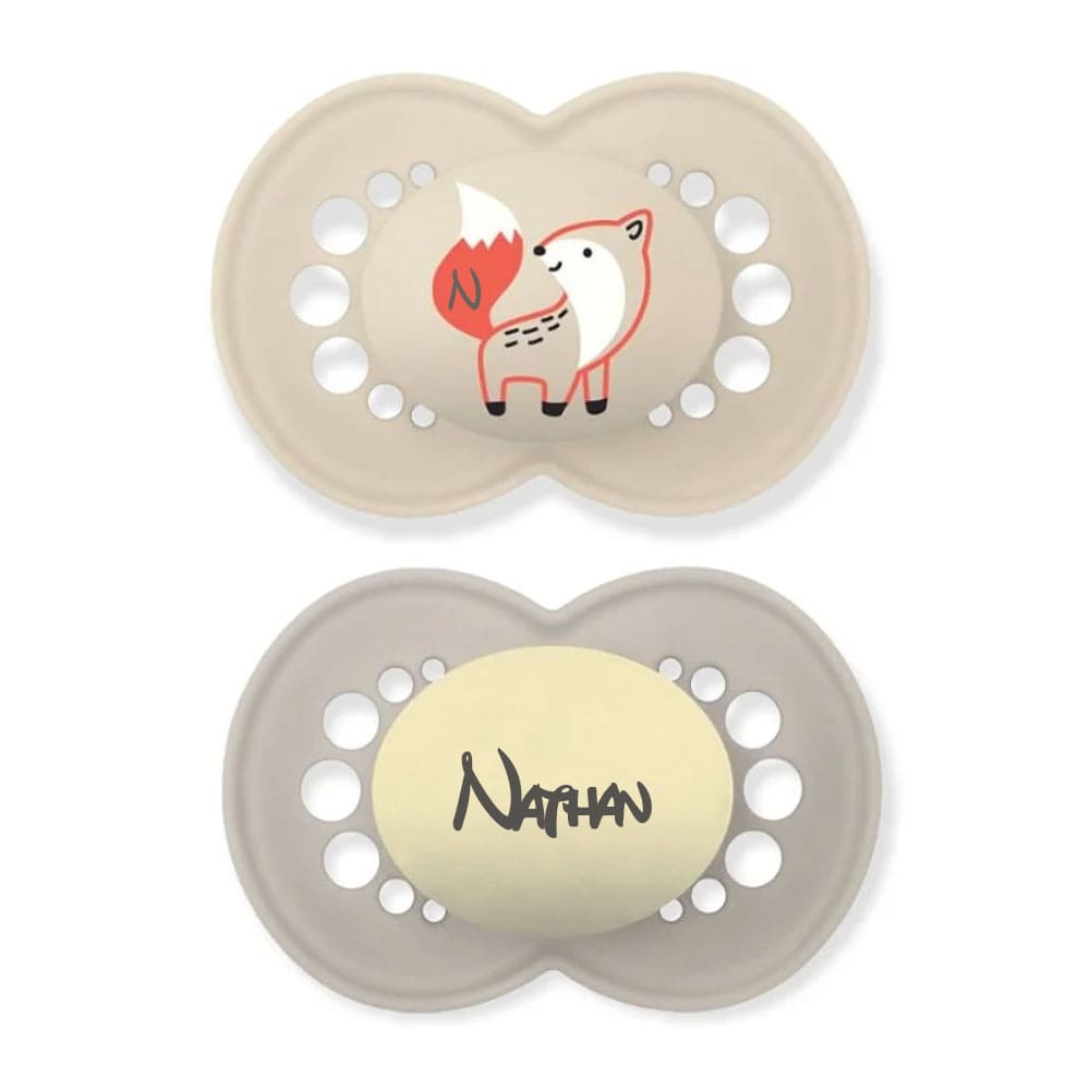 Kit 2 Chupetas Day&Night 16Meses+ MAM - Cinza e Creme