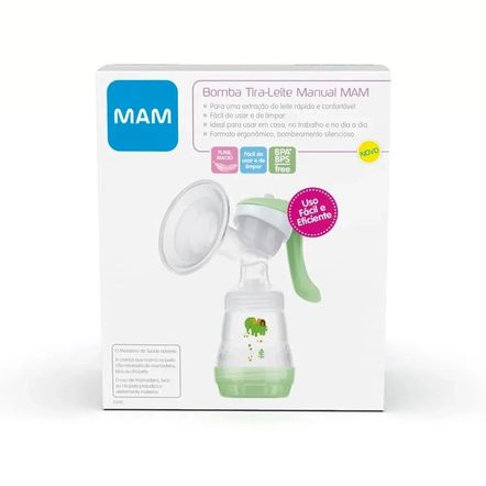 Bomba Tira-Leite Manual MAM Verde | c/ Nome - Tudo com Nome